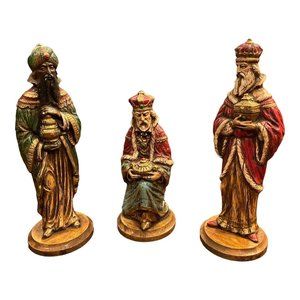 Vintage Ben's  3 Magi Wise Men Nativity Scene Statues Christmas Decor